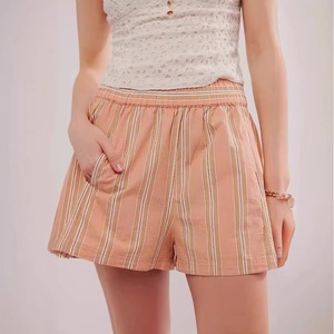 Vente de gros Boxer femme personnalisable Vêtements de nuit Bas de pyjama taille haute élastique Short décontracté avec poches - Product Image 5