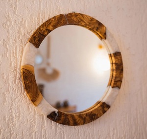 Miroir mural moderne en résine de qualité supérieure avec cadre en résine pour salle de bain salon décoration de maison mauvaise chambre avec couleur personnalisée - Product Image 2