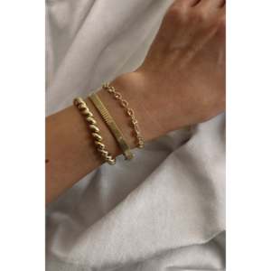 Bracelet chaîne marinée petite maille gonflée en or 14K 18K plaqué or rose, orné de diamants et de perles, style religieux, ancre, idéal pour cadeaux - Product Image 5