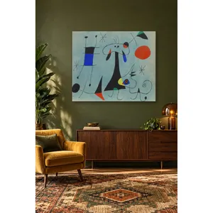 Impression sur toile Fida Joan Mir Soleil et figures sur fond bleu - Product Image 5