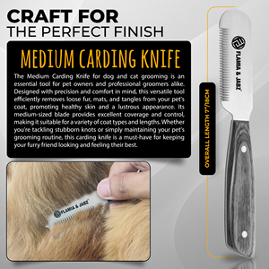 Flamia esencial Mango Verde grande pelado de perros de madera y terriers cuchillo de cardado herramienta efectiva para el cuidado de mascotas para mascotas - Product Image 6