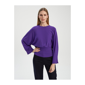 Pull en tricot à manches chauve-souris en viscose mélangée pour femmes BGN, fabriqué en Turquie - Product Image 5