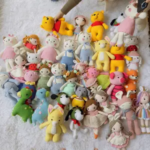 Heet Verkopen! Schattige Kleurrijke Gehaakte Handgemaakte Poppen En Dieren Knuffels Amigurumi Gehaakt Speelgoed Voor Baby Meisje En Jongen