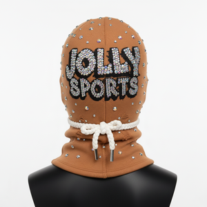 Pasamontañas de Punto para Mujer, Invierno, Algodón y Poliéster de Primera Calidad, 320 GSM, Cristal de Imitación, Logotipo Personalizado - Product Image 2