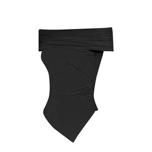 Sexy men's One-Shoulder Cropped Fitness T-Shirt - Stretchy Bodycon <b>Low</b> <b>Back</b> Summer <b>Top</b> - Product Image 3