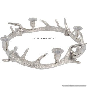 Bougeoirs de centre de table de haute qualité en aluminium coulé de haute qualité plaqué or élégant et attrayant - Product Image 5