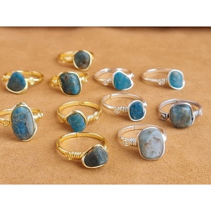 Trendy Gold and Silver Plated Fashion <b>Rings</b> with Natural Stone Stylish Resale Appeal - Product Image 1