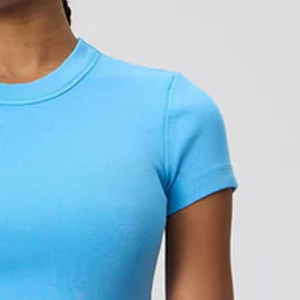 Camisetas Cortas para Mujer 2026, Diseño Elástico y Transpirable para Mayor Comodidad, Color Sólido, Diseño Económico, Mezcla de Algodón de Alta Calidad - Product Image 5