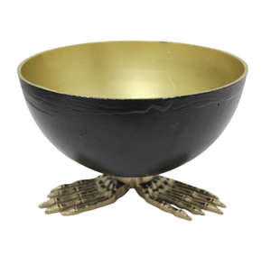 Aluminum Decorative Round Bowl W/ Stand Brass Color Unique Design For Table <b>Top</b> & Home Decoration Handmade Customized - Product Image 1