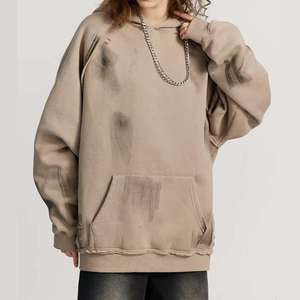 เสื้อมีฮู้ดแบบสวมหัวสำหรับผู้ชายเสื้อสไตล์ฮิปฮอปพังค์ทรงหลวมดีไซน์สกปรกใส่สบายฤดูใบไม้ผลิฤดูใบไม้ร่วง - Product Image 5