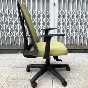 Chaise de bureau ergonomique HOM1087D-02 pivotante en maille, hauteur réglable, mousse premium, tissu, pour la maison, l'atelier, la chambre, plusieurs couleurs - Product Image 4