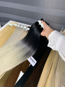 Extensions en vrac Remy droite Machine Double trame pour noir platine couleur haute qualité toute longueur Super Double dessiné 100% - Product Image 2