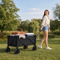 Chariot utilitaire robuste en métal pliable avec roues de 5 pouces pour le déménagement d'appartements