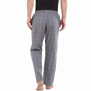 Pantalones de dormir de franela tejida a cuadros para hombre, pantalones de pijama de algodón 100% transpirables, pantalones de salón cómodos, ropa de dormir, pantalones de franela para hombre - Product Image 2