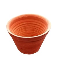 Grosir pot tanah liat besar desain beton pedesaan untuk penggunaan dalam/luar ruangan taman dinding aplikasi piring dekoratif