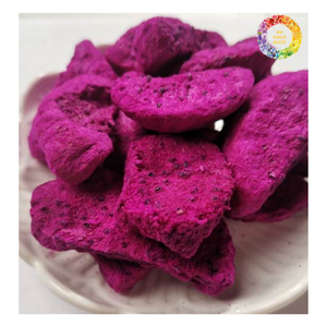 Aperitivo liofilizado de fruta de dragón, fruta de dragón liofilizada envasada al vacío, Pitaya roja FD en rodajas, fruta de dragón liofilizada - Product Image 4