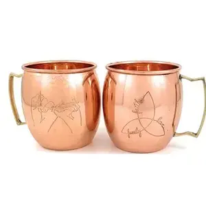 Taza de cobre martillado Premium, duradero, hecho a mano, para cóctel, cerveza, café, té, agua y jugo - Product Image 5