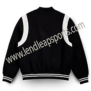 Chaqueta Varsity de Invierno Personalizada de Alta Calidad para Hombre con Cuello Alto y Logotipo Frontal, Tejido de Lana de Secado Rápido - Product Image 5