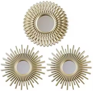 กระจกตกแต่งผนังโลหะดีไซน์สำหรับตกแต่งบ้านและโรงแรมกระจกตกแต่งผนังมีสไตล์ - Product Image 2