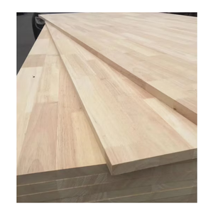 Panneau en bois de caoutchouc à jointures à languettes personnalisable de 2440 mm pour meubles, robuste et durable - Product Image 1