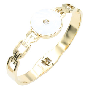 Bracciali e braccialetti di cristallo in acciaio inossidabile placcato oro - Product Image 2