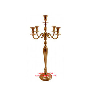 Vintage Quality Candelabra 5 Arms Hot Selling Handmade Finishing Metal Tall Floor Standing Modern Decorative <b>Candle</b> Holder - Product Image 1