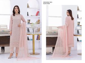 คอลเลกชัน ssumaira 2025ชุดซาลวาร์ผ้าชีฟองปักลายทางการ3ชิ้นสำหรับผู้หญิง-ฤดูหนาวแห้งเร็ว/ทุกฤดูกาล - Product Image 6