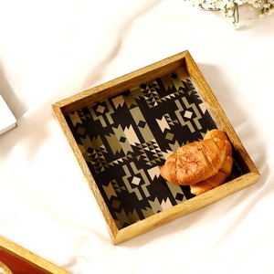 Plateaux de service ronds en métal de 35 centimètres du fabricant fiable pour l'utilisation de plage d'hôtels de cafés - Product Image 6