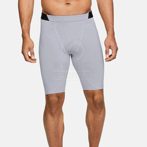 Shorts de course à compression pour hommes, style urbain, dernière collection 2026, taille élastique, motif uni, tissu toile - Prix de gros - Product Image 2