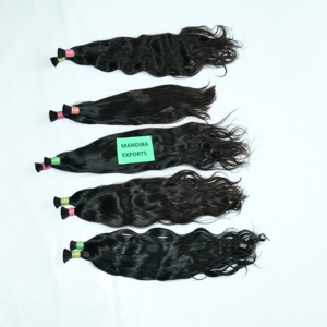 100% Virgin Indian Temple Hair Natural Style Non-Chemically Processed Remy Weave Vendor From Wholesale Bulk Vendor Human Hair - Product Image 2