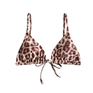 Women's Leopard Print <b>Bikini</b> Bottoms Thong Style Tie Side Swimwear Stretch Digital Print Knitted Spandex Polyester - Product Image 3