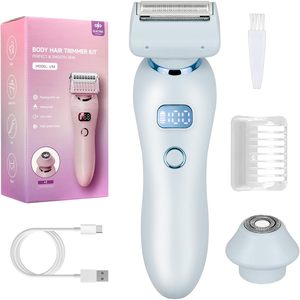 Afeitadora Eléctrica Recargable por USB para Mujer, Doble Cuchilla, Uso en Seco/Húmedo, Depilación sin Dolor, Resistente al Agua, para Rostro, Axilas y Zona del Bikini, para RV - Product Image 3