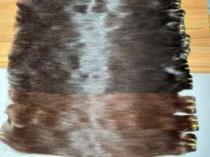 Extensiones de Cabello Remy Indio de Calidad Súper Premium, Mechones de Cabello Indio Natural Liso con Textura Suave y Brillo Natural - Product Image 5