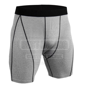 For Adult OEM Service Wholesale Custom Made <b>Compression</b> <b>Shorts</b> New Arrival Solid Color <b>Men</b> <b>Compression</b> <b>Shorts</b> - Product Image 3