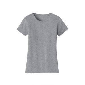 เสื้อยืดผู้หญิงสีเทา ผ้าฝ้ายผสมโพลีเอสเตอร์ ระบายเหงื่อ แขนสั้น สไตล์ลำลอง เหมาะสำหรับออกกำลังกาย ฟิตเนส วิ่ง - Product Image 5