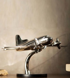 AK laiton luxe métal coulé aluminium avion aérien support pièce maîtresse pour aéroport décor à la maison/ornements de table - Product Image 1