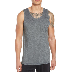 Débardeur de sport pour homme de haute qualité à col rond, style décontracté pour la course et le fitness, avec logo personnalisé, impression numérique, respirant et séchage rapide 100% - Product Image 1