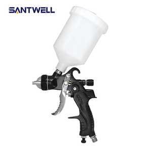 H-2008 HVLP Gravity Feed Spray Gun Set 600cc Aluminum Alloy Paint Sprayer <b>Kit</b> for Automotive Furniture Repair - Product Image 2