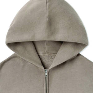 Sudadera con capucha recortada para hombre Muestra gratis Peso pesado French Terry Oversized Shoulder Screen Printed Streetwear Hoodie para hombres - Product Image 4