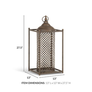 Moderno estilo marroquí hecho a mano hierro/SS/latón abierto superior portavelas linterna para bodas Navidad decoración del hogar - Product Image 6