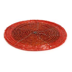 Posavasos de cuentas de semillas de colores con logotipo de diseño personalizado posavasos de cuentas hechos a mano con estilo para juegos de regalo de boda bordado costura - Product Image 4