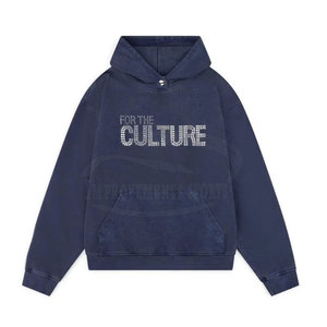เสื้อฮู้ดผ้าฝ้ายผสมพลอยเทียมสำหรับผู้ชายเสื้อฮู้ดผ้าปากีสถาน - Product Image 1