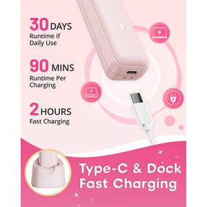 Depiladora Eléctrica Recargable para Mujer, Afeitadora Indolora para Brazos, Axilas, Piernas y Vello Púbico, Material de Cuchilla de Cerámica - Product Image 4