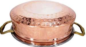 เหล็กสแตนเลสทองแดงทุบสำหรับอินเดียขนาด3500มล. เสริฟ handi กำหนดโลโก้สินค้าในครัวตามต้องการ - Product Image 2