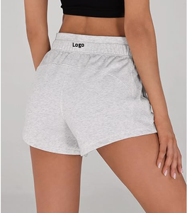 Bañador de secado rápido de poliéster 100% para mujer, bañador de playa informal con cierre de tracción, pantalones cortos con cordón de felpa francesa estampados - Product Image 2