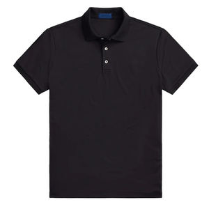 Camiseta Polo Personalizada al por Mayor de Alta Calidad para Hombre, Moderna, Negra, Transpirable, de Algodón y Poliéster, Camiseta Polo de Piqué para Hombre - Product Image 1