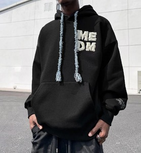 เสื้อฮู้ดดี้ปักลายพัฟฟ์แบบหนาพิเศษ 420 GSM ทรงโอเวอร์ไซส์ ผ้าฝ้าย สตรีทแวร์ รับผลิตแบบ OEM และติดฉลากสินค้าส่วนตัว - Product Image 5