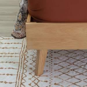 Elegant <b>Rattan</b> Accent <b>Bed</b> <b>Frame</b> - Product Image 2