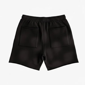 Shorts pour hommes effet délavé personnalisés avec logo, style vintage, faible MOQ, en vente en ligne - Product Image 2