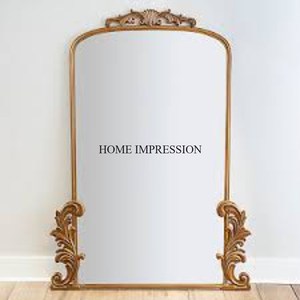 Miroir de grande taille de haute qualité plaqué or avec cadre unique pour la décoration de la maison et de la chambre d'hôtel de l'Inde - Product Image 6